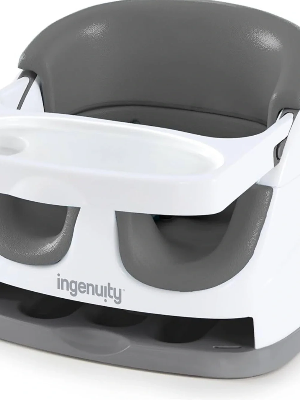 Ingenuity Gray Toddler Booster Seat with Removable Tray